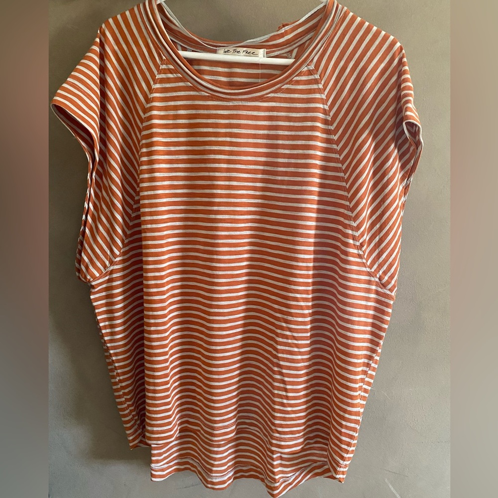We The Free, Free People Copper Combo Short Sleeve Top